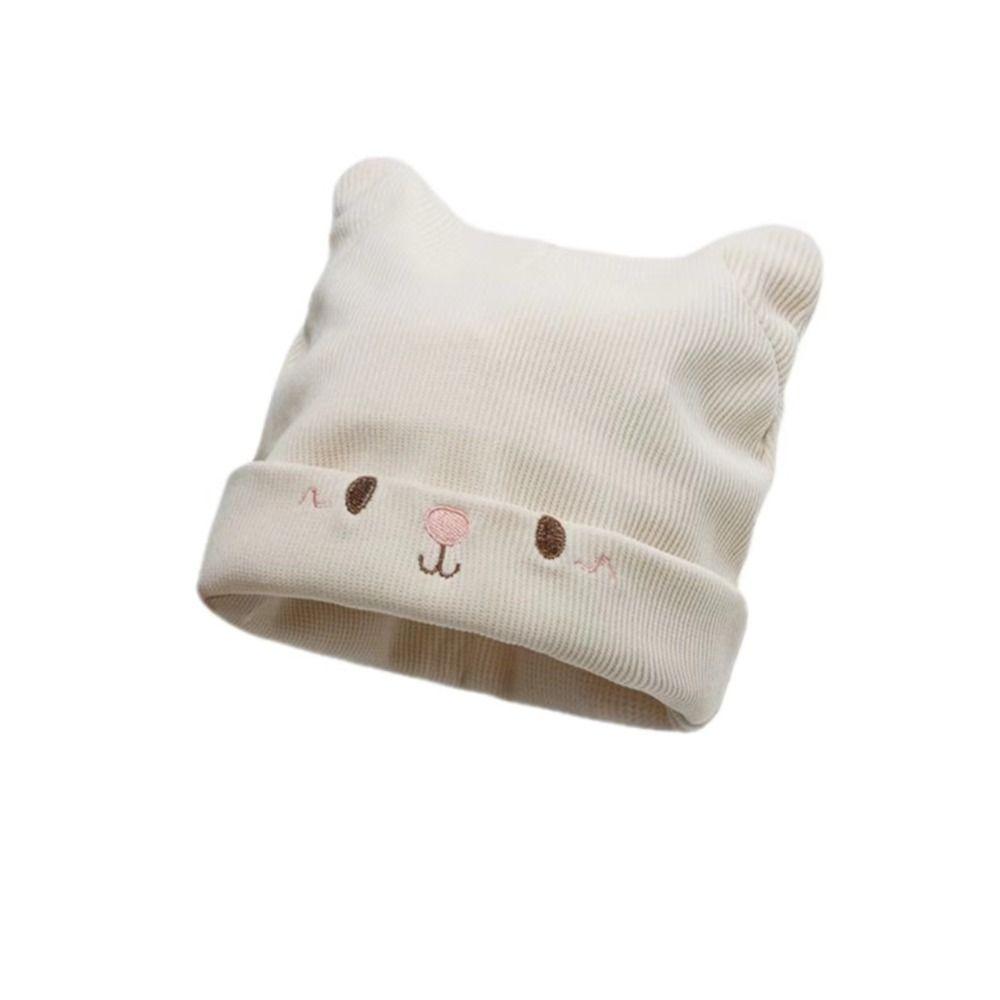 Solid Color Knitted Hats Cat Ear Pullover Beanie Caps Cute Skull Cap