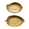 Plate Bathroom Cosmetic Tray Bread Wooden Leaf Shape Refreshment Dessert for KTV