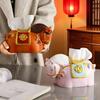 Doll Toy Horse Tissue Storage Box Decorative Zodiac Horse Model Toy Home Decoration