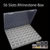 1pc Clear Painting Storage Box - 56 Grids for Nail Art, Jewelry, and Accessories - Organize and Display Your Nail Art Supplies