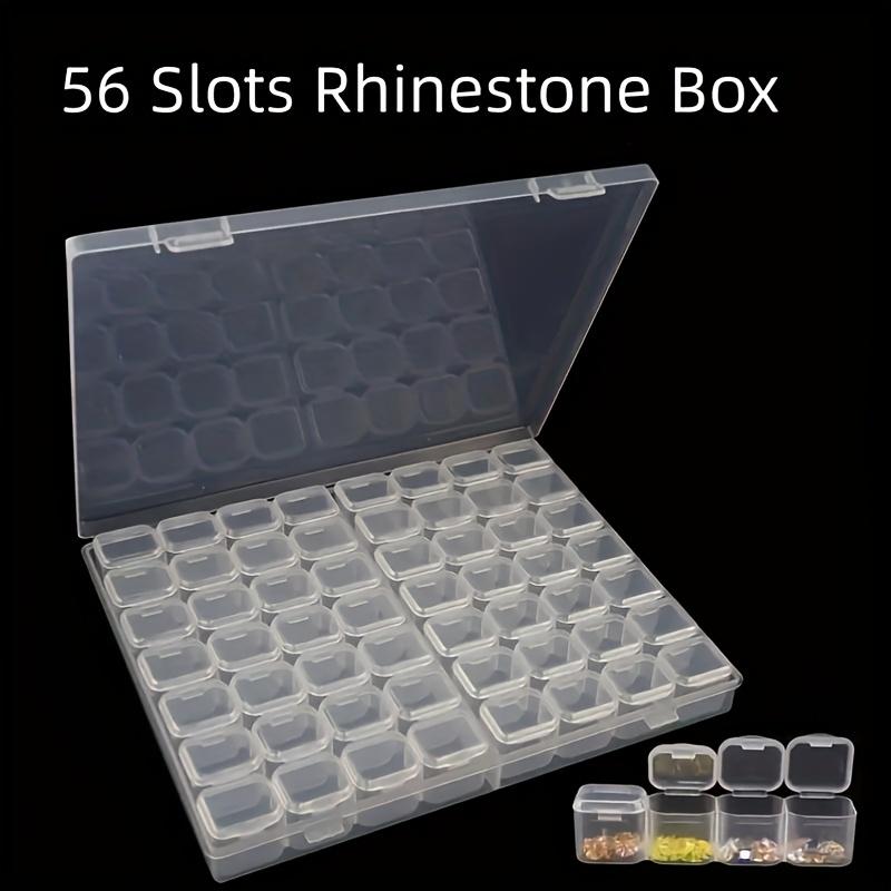 1pc Clear Painting Storage Box - 56 Grids for Nail Art, Jewelry, and Accessories - Organize and Display Your Nail Art Supplies