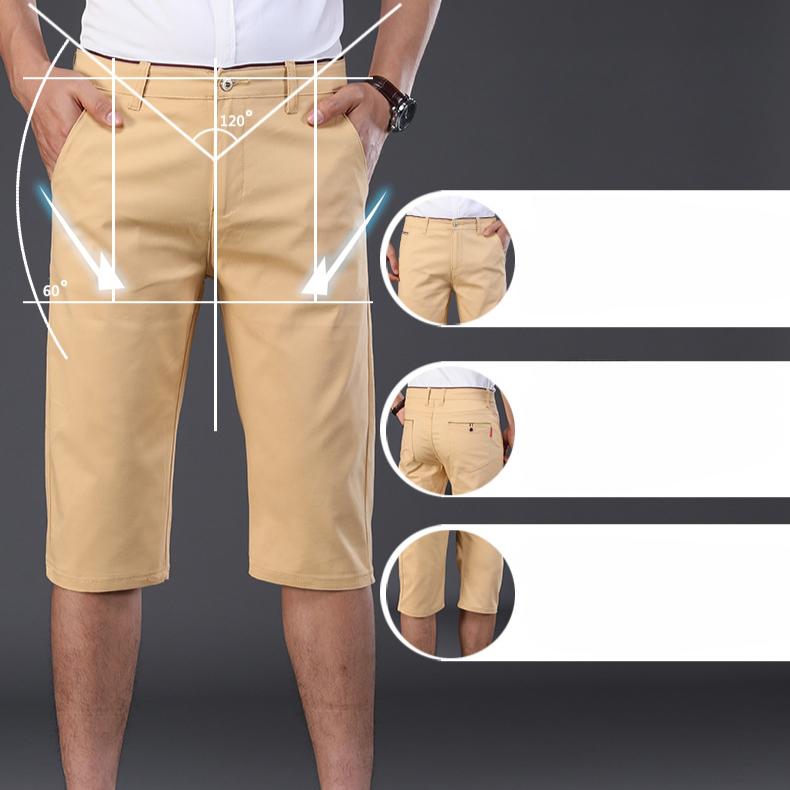 Pánské ležérní korejská verze Trendy Bavlna Capris Pánské Kalhoty Volné Rovné Capris Kalhoty Šortky Western Kalhoty