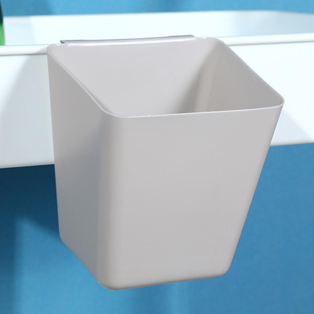 Cesto Sospeso Facile da Appendere Grande Capacità Resistente all'Umidità Design con Gancio Cesto Portaoggetti Salvaspazio Plastica Bocca Larga Pattumiera
