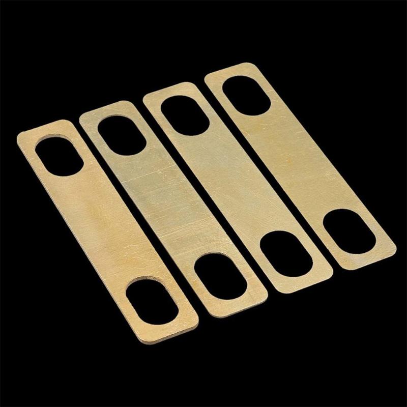 Guitar Neck Shims Brass Shims for Guitar and Bass Screwed Neck Repair,4 Pieces