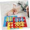 Mini Felt Nine-Square Grid Kids' Puzzle Game - Early Education Jigsaw & Tic-Tac-Toe Board with Felt Bag