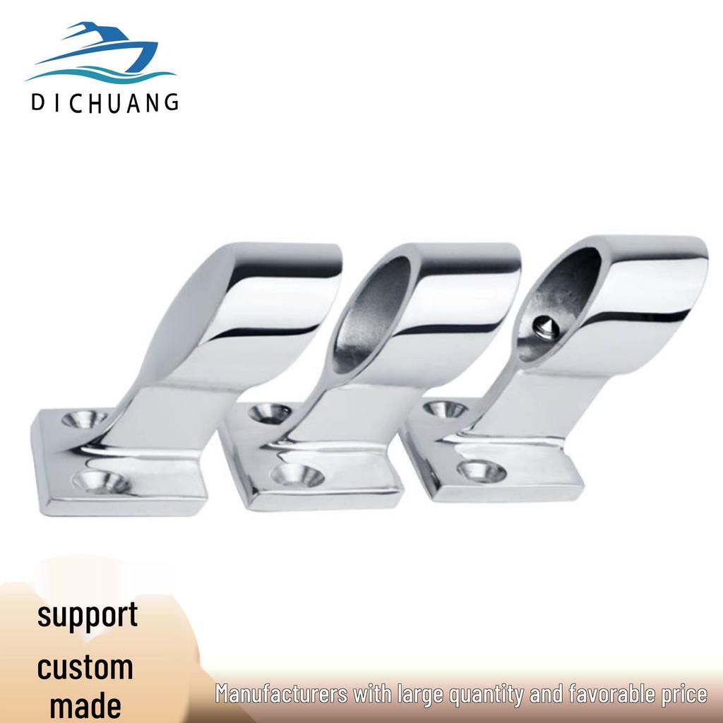 316 Stainless Steel Marine Pipe Clamp Bracket for Yacht (Front, Middle, Rear)