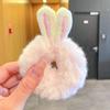 Girls Sweet Imitation Rabbit Fur Rabbit Ears Elastic Hair Bands Women Fur Fluffy Hair Rings Plush Scrunchies Hair Accessories