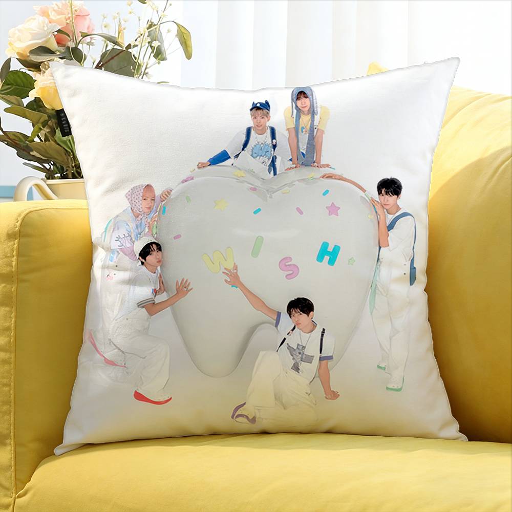 cool Singer Band NCT WWish Various Sizes Square Pillow Case For Car Home Bedchamber Decor