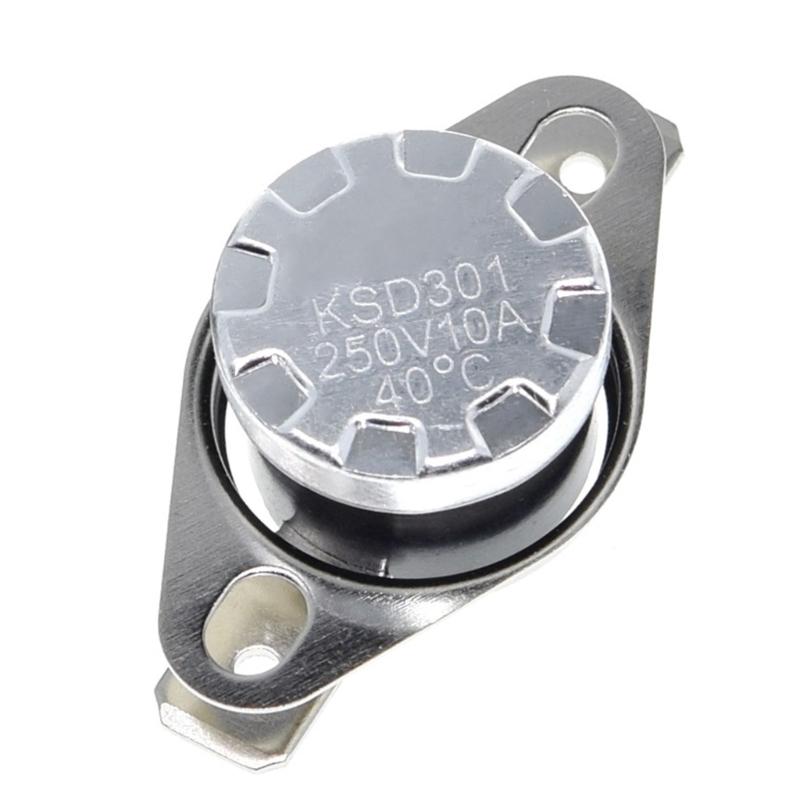 3Pcs KSD301 250V 10A Normally Closed Thermostat Temperature Thermal Control Switcher Repair Part 40/70/85/125℃