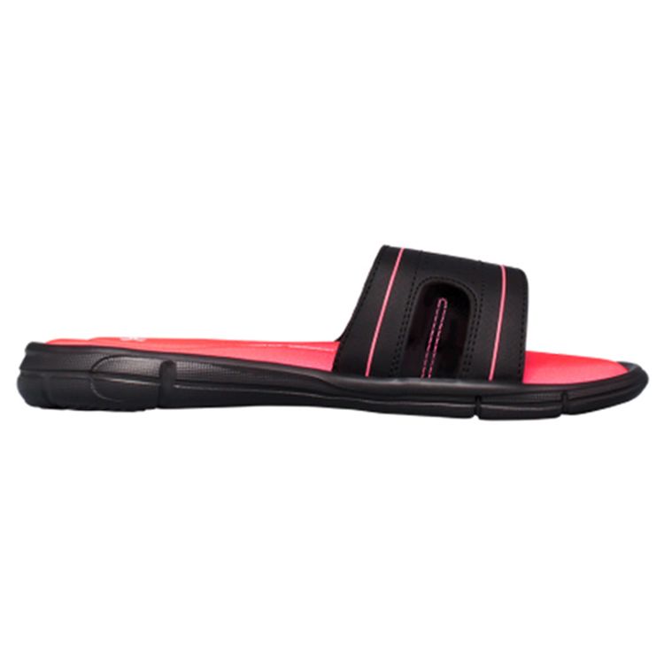 Under Armour Comfortable Rubber Sole Slide Sandals Women Footwear Black Red 1287319-004
