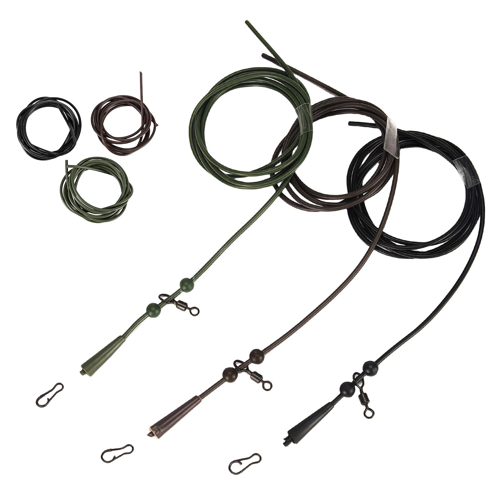 6PCS Helicopter Hair Rigs Leader Tied Carp Fishing Rigs Outdoor Fishing Accessory Pre Rigged Rig Tube 1