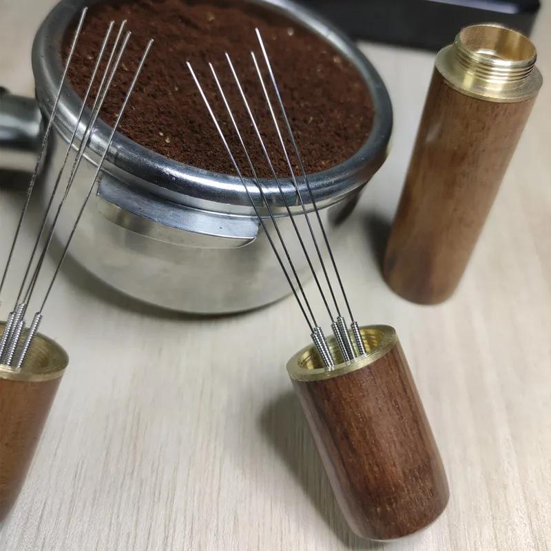 Stainless Steel Coffee Cloth Powder Needle Distributor Coffee Powder Stirring and Agglomeration Equipment Coffeeware Kitchen Bar