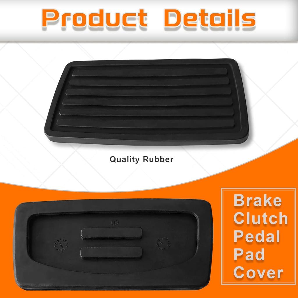 Brake Clutch Pedal Pad Cover 46545-S84-A81, Compatible With Honda Accord CR-V Civic, Rubber Pad Manual Replacement (Black)