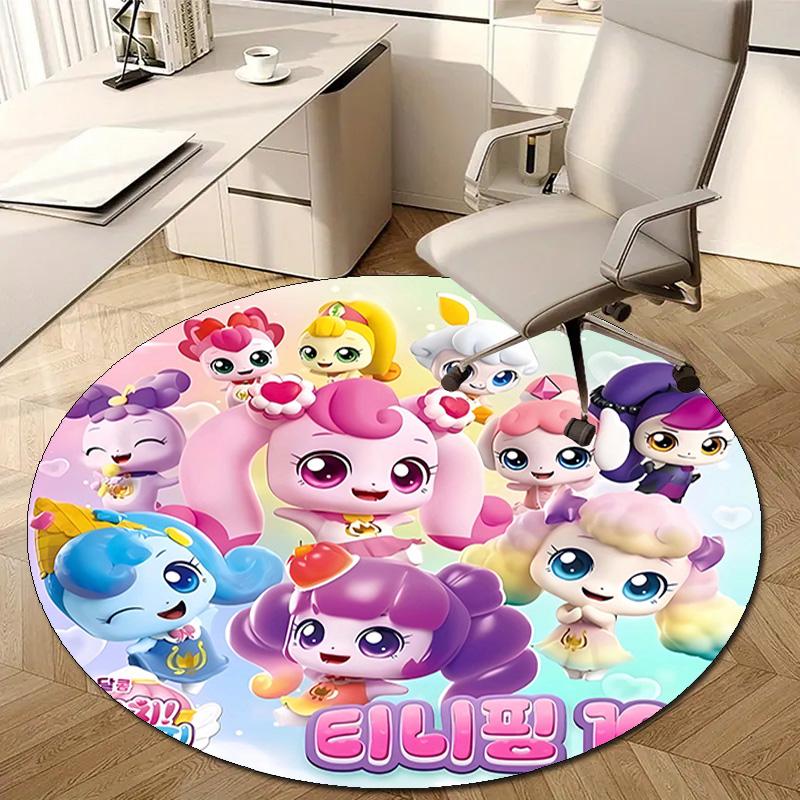 1pc Catch Teenieping Magic Sweethear (6) Design Printed Area Round Carpet for Bedroom Living Room Home Decor Rugs Mat Non Slip Mat Rug for Bedside