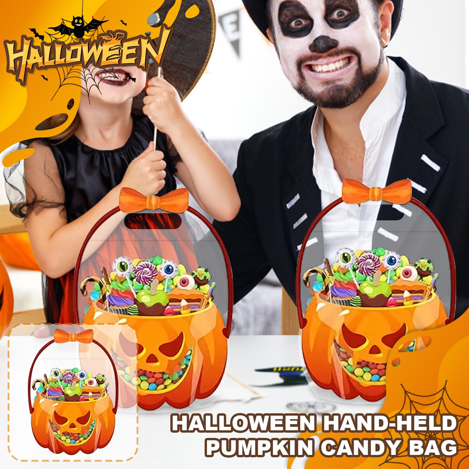 

10 шт. Хэллоуин Портативный Мешок для конфет в виде тыквы Жилет Упаковочный пакет Пакет для еды Праздничная вечеринка Подарочный упаковочный пакет One Size