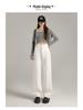 2025 New Women's High-Waist Slim Fit White Wide-Leg Jeans - Versatile Summer Thin Trousers