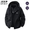 JEEP SPIRIT Men's Autumn/Winter Hooded Outdoor Jacket