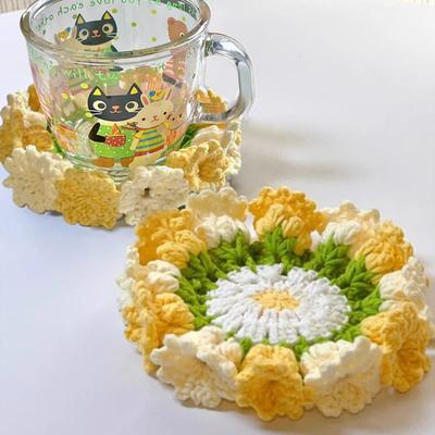 Kit Sottobicchiere Mughetto Set per Principianti Crochet Fai da Te con Filato
