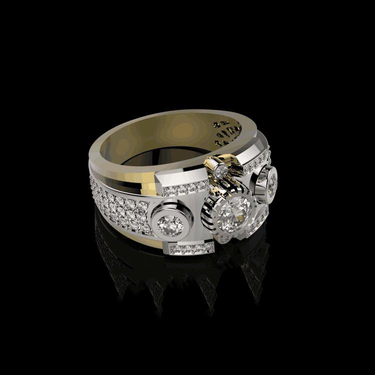 Mens Wholesale Rings Inlaid with Zircon Fashion Rings Manufacturer Source