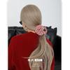 Early spring head flower plaid flower grab clip simple hair grab ins high-end hairpin big flower hair accessories headdress