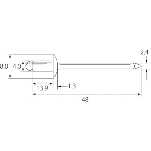 Lobtex Blind Rivets (1000 Pieces) Steel/Steel 5-6 NS56