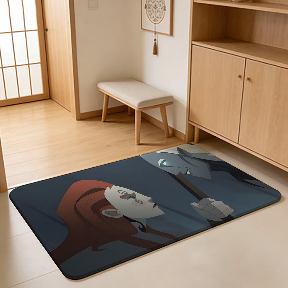 Myth T-Twilight of the Gods Floor Mat Absorbent Floor Mat Non-Slip Entrance Rug for Bathrooms Restrooms and Toilets