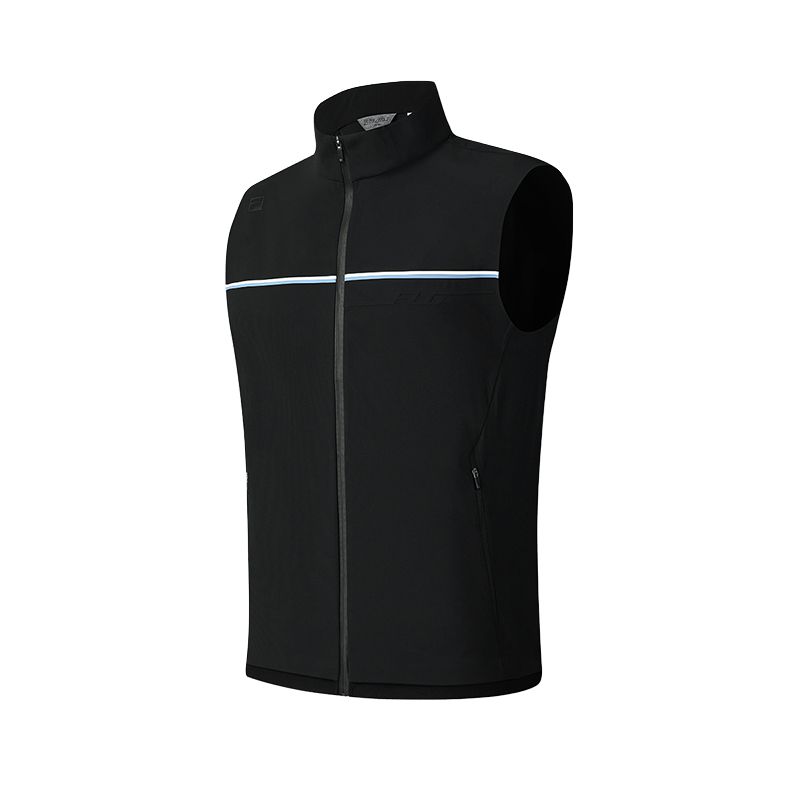 Fila Golf Series SS25 Comfortable Sports Sun Protection Stand Collar Vest Men Vests Deep-Black A11M525501F-BK