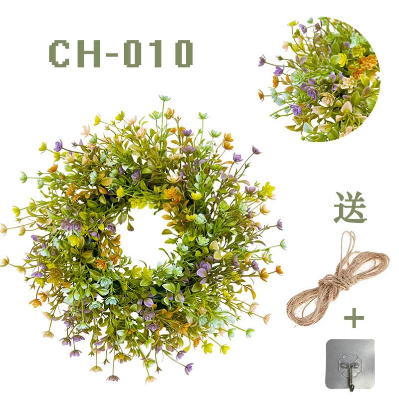 

Artificial Simulation Spring Wreath Wreath Site Arrangement Props Grass Wreath Decoration Green Plant Door Wreath Wreath CH-010
