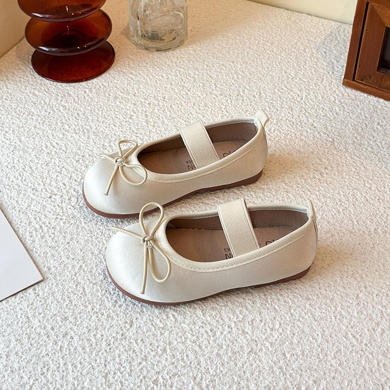 

New Style Girls Shoes with Soft Soles, Round Toe, Anti-slip Flat Bottom Shoes 23 бежевый