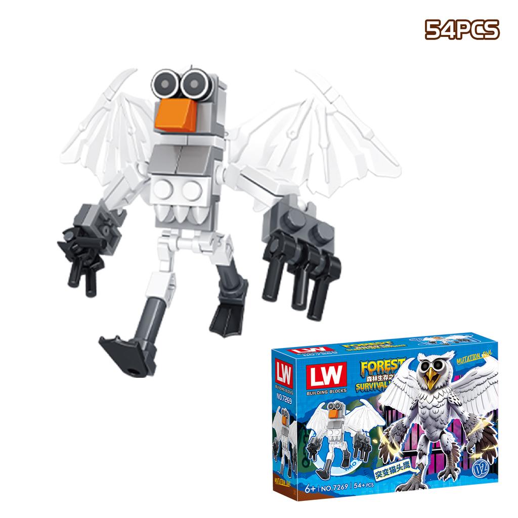 99 Nights in The Forest Building Block Horror Deer Owl Goat Cat Mammoth Loses Deer Assembled Bricks Kids Toys Gift Blind Box