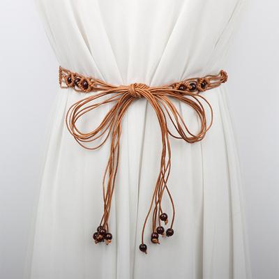 Versatile Bohemian Woven Waist Chain Simple Vintage Tassel Waistband For Women Girls  Dress Decoration Accessories Gifts