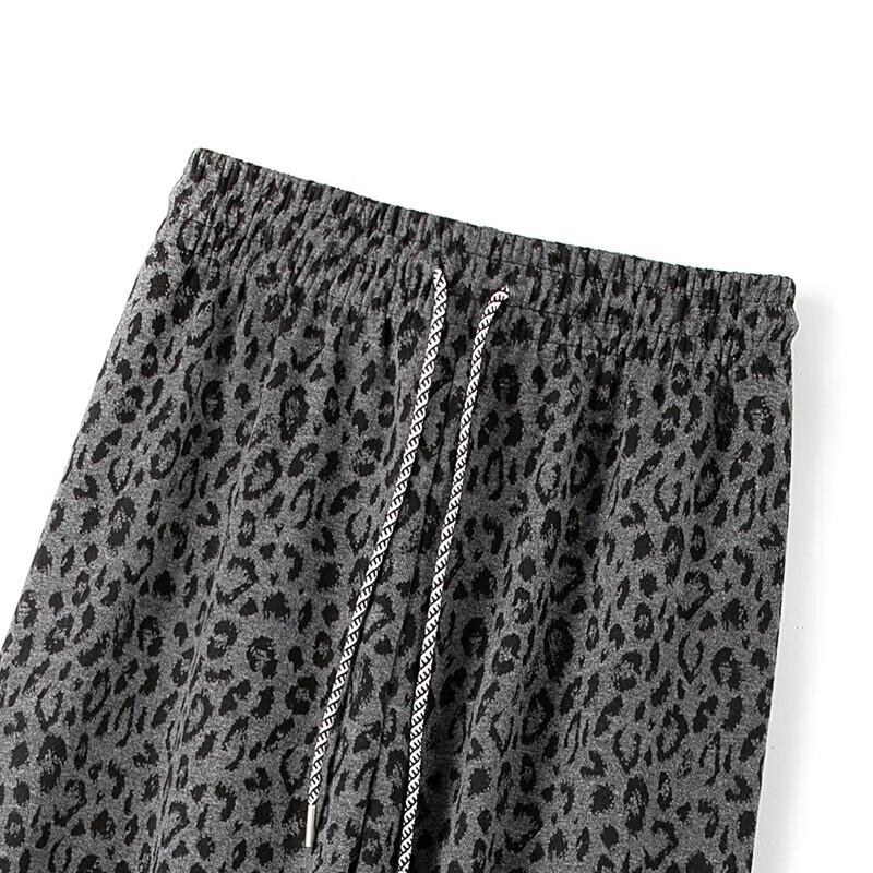 Women's Elastic Waist Leopard Print Drawstring Casual Pants