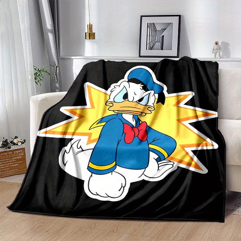 1pc, Donald Duck Cartoon Print Throw Blanket Home Decor, Couch Cover, Outdoor, Gift for Friends, Flannel Blanket