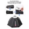 TRIOPO 55cm 65cm 90cm 120cm Foldable Octagon Softbox Bowens Mount for Sokani X100 COLBOR CL60 Godox Aputure LED Video Light