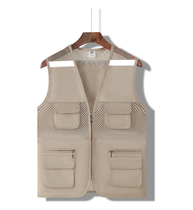 Custom Logo Multi-Pocket Volunteer Vest for Community and Photography Events