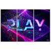 Three Piece Picture Canvas Print The Inscription Play Abstract
