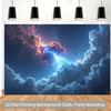 2D Thunder Cloud Starry Sky Tapestry Outer Space Wall Art Party Backdrop