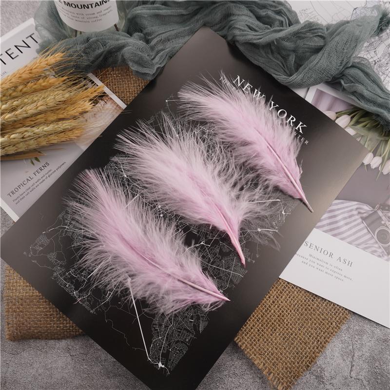 10-15Cm Fluffy Turkey Feathers Hard Stick Colorful Marabou Plume Wedding Party Decoration Jewelry Creation Accessories
