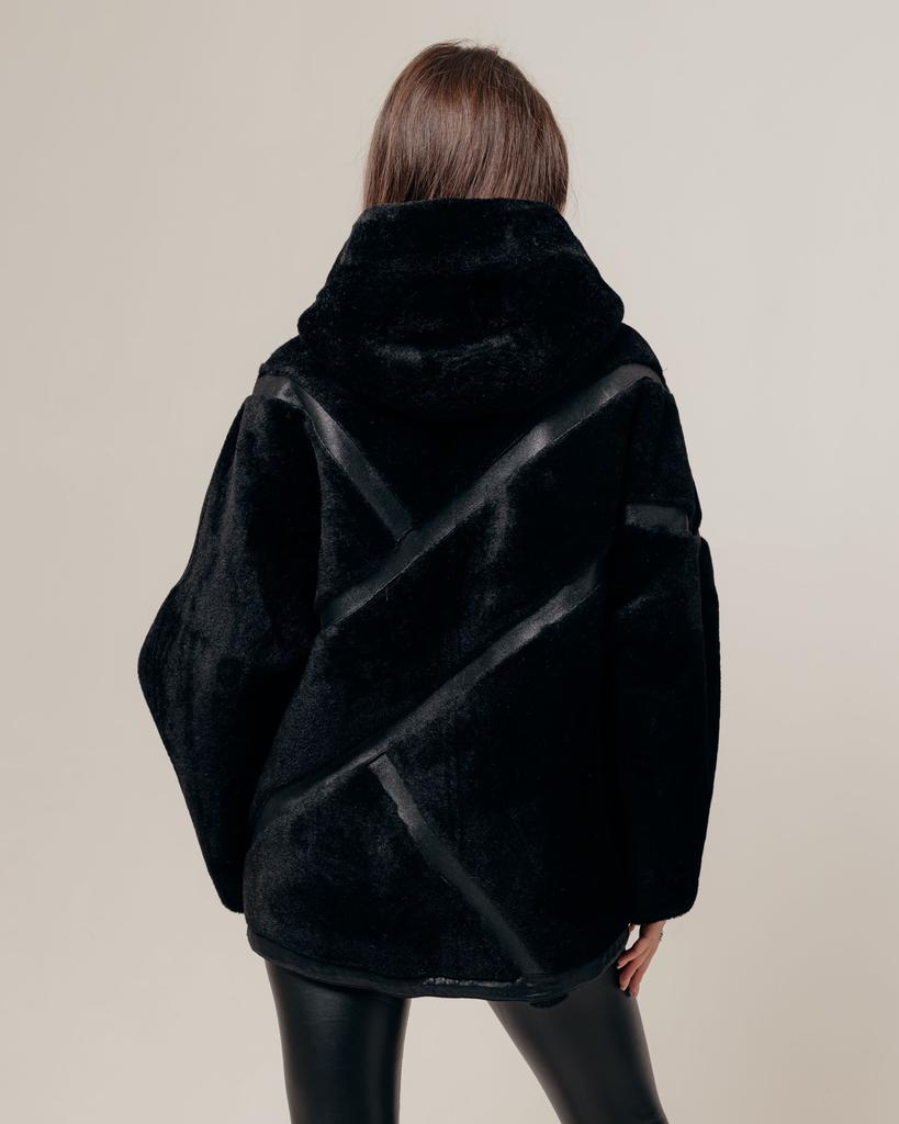 Double-sided Sheepskin Coat RR Designer 7590 44 Black