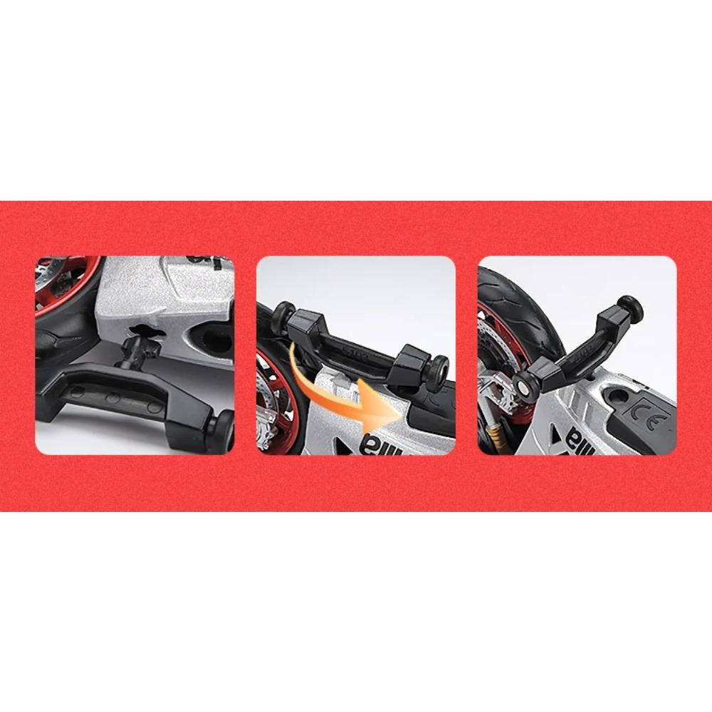 1/12 Aprilia RSV4 RR1000 Rennmotorräder Legierung Motorradmodell Stoßdämpfer Sammlerstück Spielzeugauto Kindergeschenk
