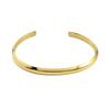 Classic Simple Stainless Steel Bangle Bracelet 4mm Beveled Edge Opening Cuff Bangles Small Silver Gold Color for Women Men