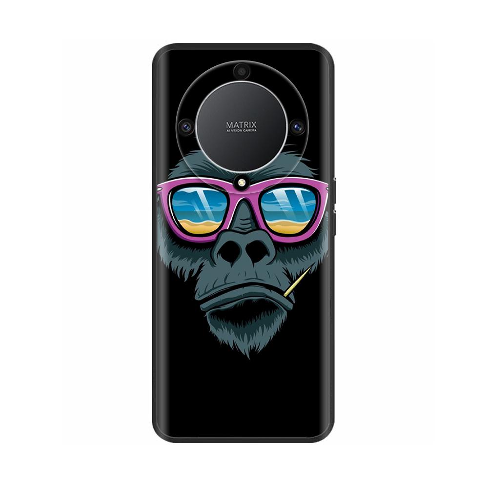 For Honor Magic 6 Lite Case Magic6 Lite Liquid Silicone Soft TPU Back Bumper Skull Marble Print Fundas For Honor Magic 6 Lite 5G