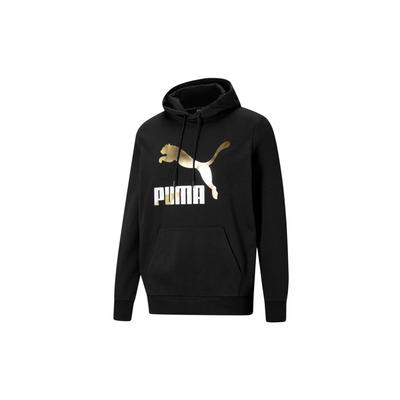 Puma Klasika Metalická potlač loga Mikina Pánske vrchné oblečenie Čierna 531370-01