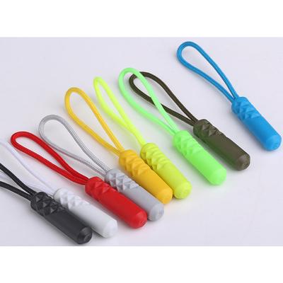 20pcs Pull Rope Plastic Polyester For Luggage Bag Jacket Sportswear Repair Fixer Diy Accessories Clothes Repair Pull Tabs Grey