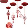 Double Happiness Wedding Ceiling Decorations: Bridal Bedroom & New Home Fan Ornaments