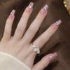 Aurora Crushed Diamond Removable Wearable Nails - Long Length Manicure Nail Tips