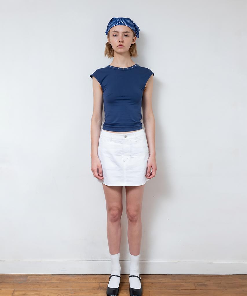 Pabeo Side Zip Skirt (White)