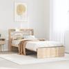 VidaXL Bed Frame with Headboard 90x190 Cm Solid Pine Wood, Bed, Solid Wood Bed Frame, Bedroom Furniture At 3306722