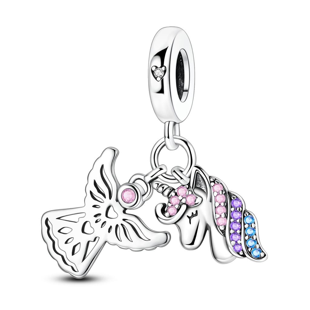 Copper Charm Bead Fit Original Bracelet Making Mushroom Whale Shark Dice Pendnat For Woman Jewelry