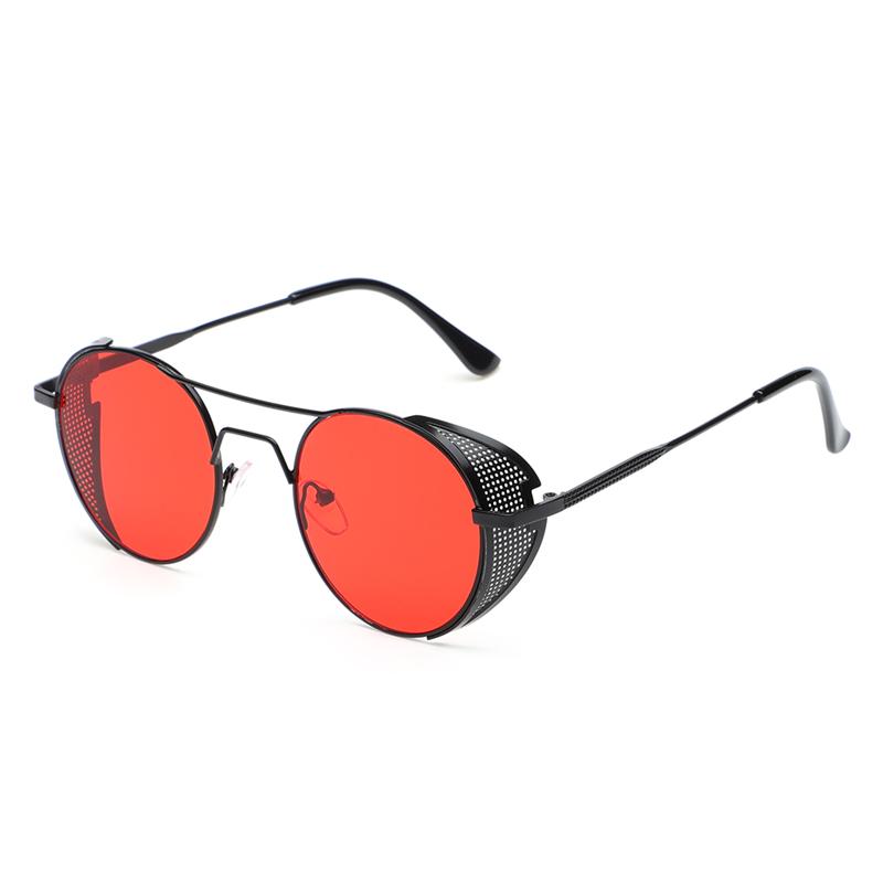 Vintage Gothic Steampunk Style Metal Frame Sunglasses Men Women luxury Brand Designer Round Shields Sun Glasses Gafas de Sol